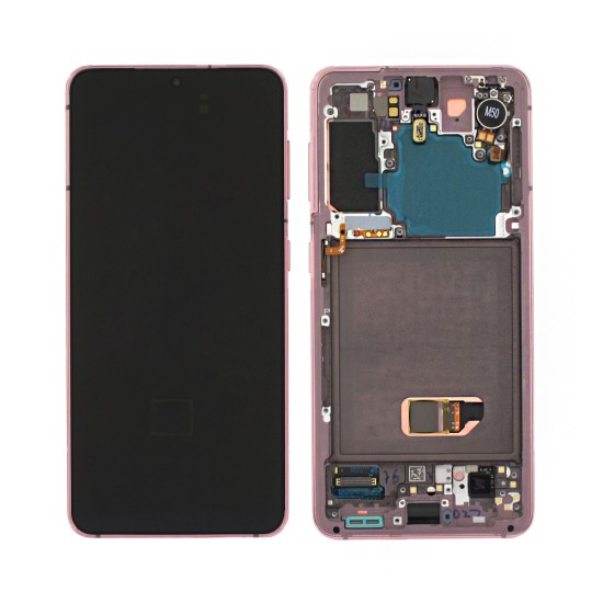 Touch+Display+Frame Samsung Galaxy S21 5G/G991 with Camera Service Pack Pink Touch+Display+Frame Samsung Galaxy S21 5G/G991 with Camera Service Pack Pink